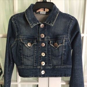 Z. Cavaricci Women's Medium Dark Cropped Denim Jacket M